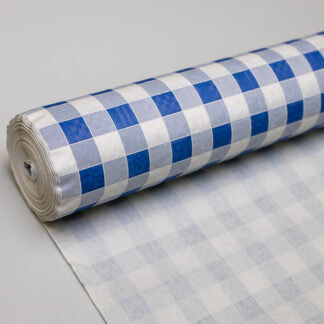 Nappe en rouleau 50 m <br>carreaux bleu-blanc