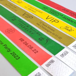 Tyvek Eintrittsbänder zum selber gestalten: Druck schwarz