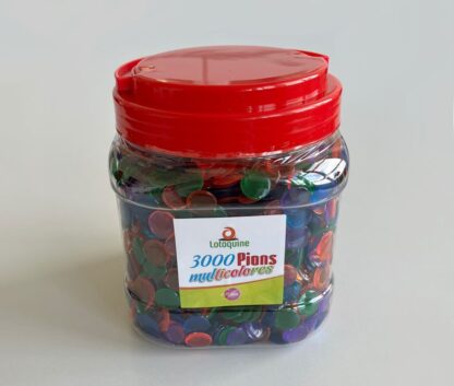 Pions multicouleur 15 mm <br>3'000 pièces