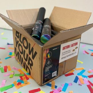 ACTION – 20 pcs<br>Canons à confetti<br>28 cm – multicouleur