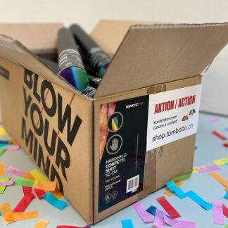 ACTION – 20 pcs<br>Canons à confetti<br>50 cm – multicouleur