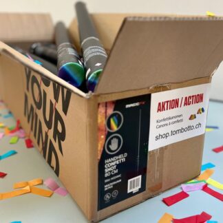 ACTION – 20 pcs<br>Canons à confetti<br>80 cm – multicouleur
