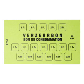 Wertbon-Block CHF 20.00