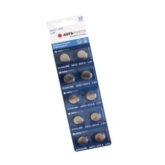 Pile bouton LR44 alcaline <br> 10 pièces