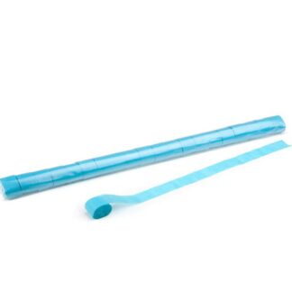 Stadium Luftschlangen Papier <br>20 m x 2,5 cm - hellblau
