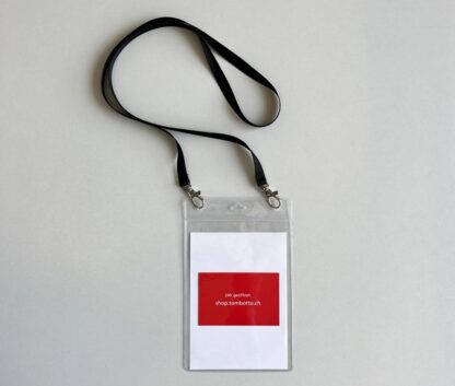 Lanyard noir - avec 2 mousqueton – Image 2