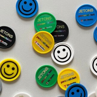 Jetons en plastique personnalisé: Impression en couleur